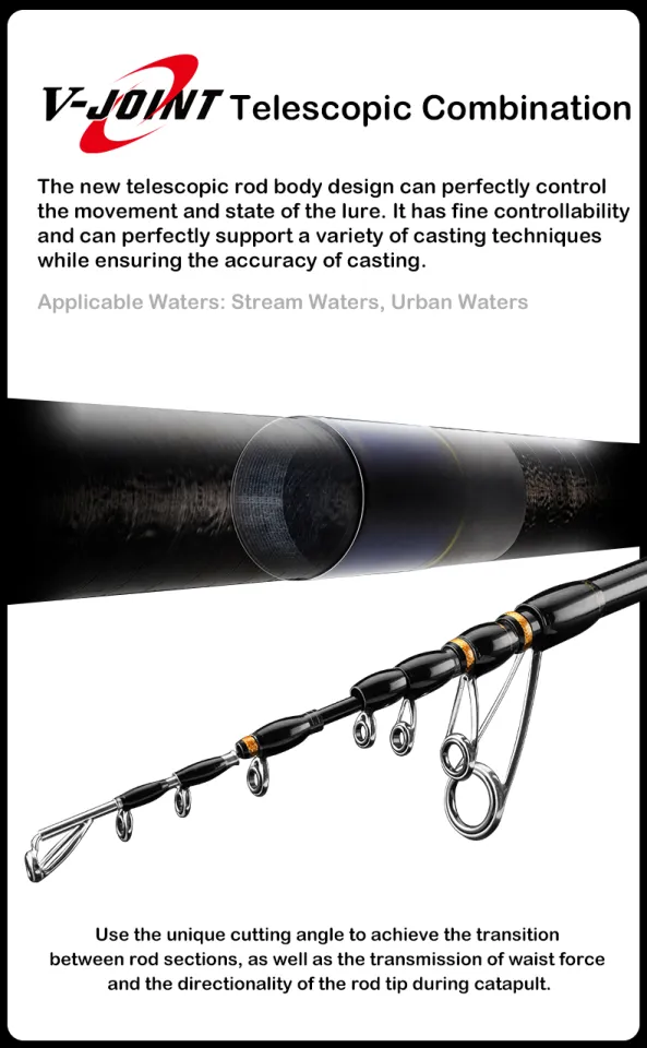 2.1m fishing pole Sea Soft Bait Fish Hook Combo Set The fishing rod is made of carbon fiber material 1.8m 2.1m 2.4m 2.7m 3m