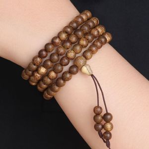 Vòng tay Trầm Hương Thuần Chay chuỗi tràng 108 hạt cho nam