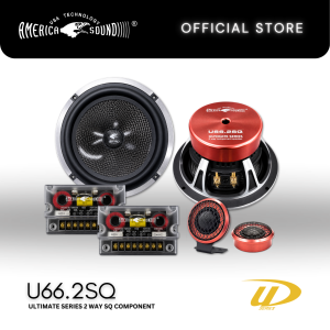 AMERICA SOUND ULTIMATE SERIES 6.5 Inch 2-WAY SQ COMPONENT - U66.2SQ