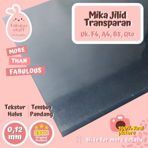 (ISI 10) Plastik Mika Jilid Transparant 012 mm A4 F4 Qto B5