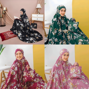 TERLARIS..! Mukena Wanita Dewasa Motif Bunga Sakura/Mukenah Bali Jumbo Terbaru 2024 Kekinian Viral