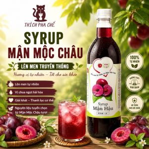 syrup mận mộc châu 1l GOOD HEART nguyên liệu pha chế thơm ngon