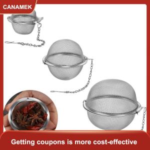 【CANAMEK 】 Stainless Tea Infuser Sphere Locking Spice Tea Ball Strainer MeshTea Filter Tool