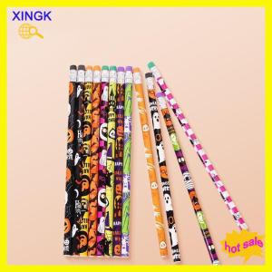 XINGK 12 24 36 Pcs Halloween Christmas Theme Wooden Pencil Student School Stationery Halloween Party Gifts Supplies For Children