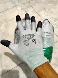 Sarung tangan kerja safety isi 1 lusin Kaos tangan karet jari