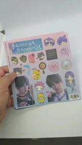 Love and Deepspace Rafayel Sticker Sheets 6 Pcs Collage Anime Game Merch Chibi Purple Hair Boy Planner Journal Decal Ocean Fish Whale Shell Motif Diy Scrapbook Kawaii Gift