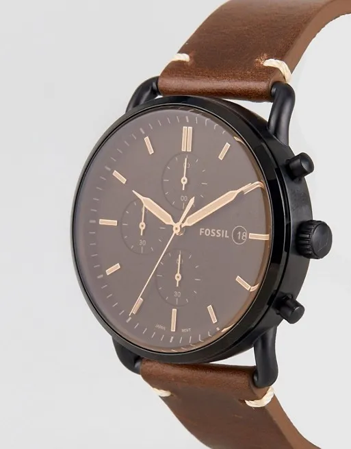 Authentic Original Fossil Men's The Commuter Brown Dial Chonograph