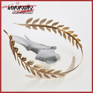 [minnan] New Retro Color Leaf Headband Headpiece Crown Tiara Headdress Goddess Greek Head Jewelry Bride Wedding Hair Accessories