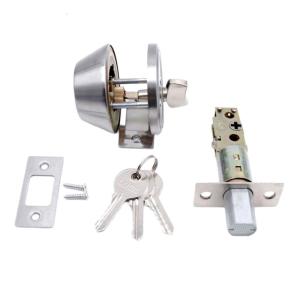 Keyed Door Bolt Lock Antiprying Invisible Lock Front Door Entrance Lockset Exterior Door Knobs with Lock and Keys