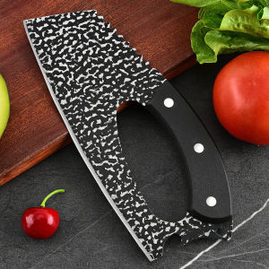 inhom Hand Forged Stainless Steel Household Kitchen Knife Wooden Cleaver Multifunctional Cooking