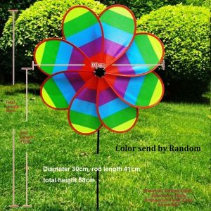NEWTAP Cute Dancing Little Girl Windmill Colorful Multistyles Yard Art Cartoon Owl Windmill 3D Animal Belly Spinning Windmill Home Garden Decoration