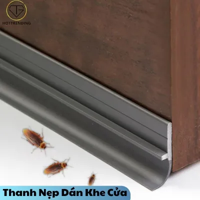 Thanh chặn cửa PVC Dài 1m chống bụi côn trùng ngăn hới máy lạnh có keo dán siêu dính