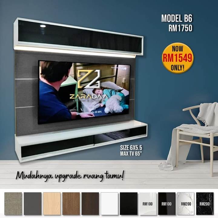 [FREE INSTALL & BRACKET TV] NEW DESIGN ZARADAA TV Cabinet Modern ...