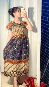 Dress/Daster Starla cantik daster kerut dada solo cantik murah dress jumbo sebetis daster batik solo daster rayon solo