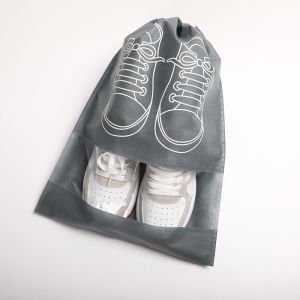Tas Serut Penyimpanan Sepatu Sandal Traveling Pouch Bag Sponbound Serut Korean