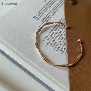 【ZP】Cute Classic Premium Retro Style Twisted Twist Metal Bracelet for Women Simple Open Adjustable Trend Girls Jewelry Gift Accessories