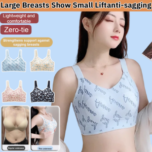 Womens Ultrathin Nonmarking Bra Plus Size Adjustable Invisible Ultrathin Underwear Small Chest Gathered Bra