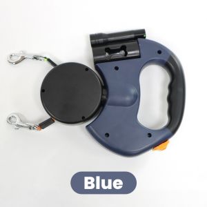 [SG] Double Dog Leash 3m Retractable Dual Dog Leash with Light 2 in1 Dog Walking Leash