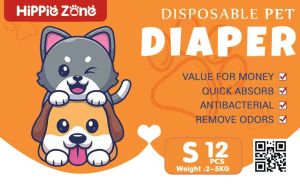 12PCS/36PCS Pet Dog Diaper Diaper Female&Male Dogs and Cats Diape rKitten Puppy Diaper XXS/XS/S/M/L/XL