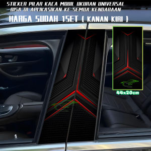Ready Stock Car sticker PE film Cover Stripe Car Door Center Column Pillar sticker Car Window Middle 177 Red Line