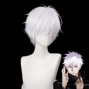 CHICNOOK ทนความร้อนทน วิกคอสเพลย์ jujutsu คอสเพลย์ผมสังเคราะห์ Kaisen วิกตัวละครอนิเมะ กางเกงขาสั้นแบบสั้น ตัวละครอนิเมะ อุปกรณ์คอสเพลย์อะนิเมะ Coser SER