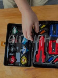 Gyroscope Game Set -Thunder Gyro Series Spinning Top Alloy Childrens Battle Toy With Launcher Grip