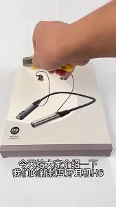 7ZL Hsh หูฟังบลูทูธไร้สายแบบแขวนคอ แสดงผลดิจิตอล สำหรับเล่นกีฬา วิ่ง กันเหงื่อ กันน้ำ