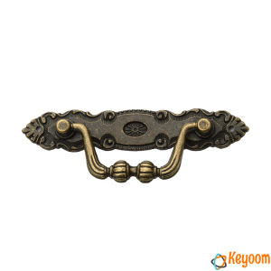 Keyoom มือจับลิ้นชัก โลหะผสมสังกะสี สไตล์ยุโรปโบราณ สําหรับเฟอร์นิเจอร์ ติดตั้งโดยการเจาะสกรู drawer handle