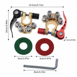 1Pair Battery Terminal Clamp Battery Terminal Clamp Connectors For Car Battery Replace