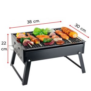 AT.Homemart เตาถ่าน เตาบาร์บีคิวแบบพับเก็บได้ เตาปิ้งย่างพกพา เตาแคมป์ปิ้ง เตาบาร์บิคิวมินิใช้ถ่าน เตาถ่านย่าง (08B)