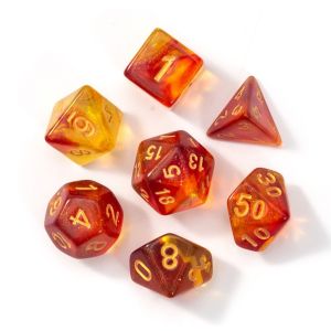 7pcs / Set Dadu Transparan Multisisi untuk RPG DND - Aksesoris yang Seru dan Serbaguna!