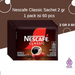 NESCAFE NESTLE Classic 2gr 60pc Kopi coffee by nestle profesional bubuk granola kasar