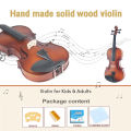 RIXTON Music Professional Violin 4/4 Full Set of Rosin Free Packaging Orchestral Instruments(Violin 4/4 Full Set). 