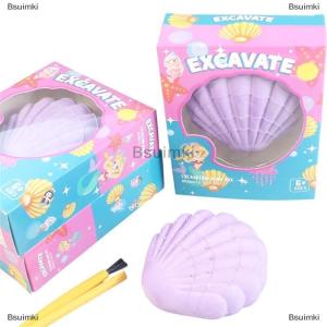 [COD] Bsuimki Nàng Tiên Cá Vỏ Đá Quý Đào Kit Khảo Cổ Khai quật Handmade Đồ Chơi Trẻ Em Khai quật Kho Báu Hóa Thạch Kit Cho Kid Quà Tặng