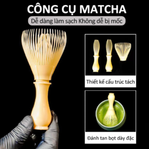 Bông đánh matcha nhựa