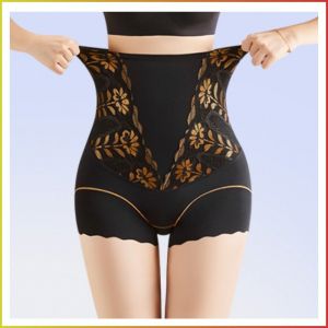 Belly Pants Tummy Tuck Pants Stereo Embroidery High Waist Shapewear Pants Light Shape Hip Lifting Panties