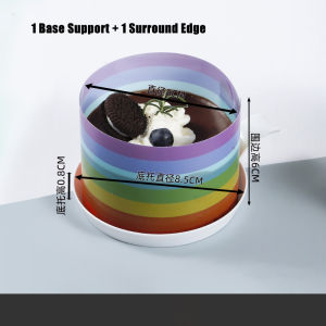 Mini Round Cake board With Rainbow Colored Border For Circle Tray Pastry Accessories