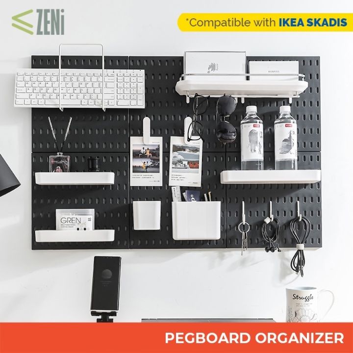 Promo [NEW] ZENi Pegboard Organizer Compatible with IKEA SKADIS Wall