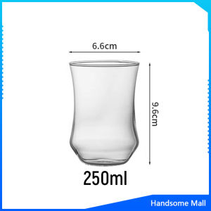 H.S. แก้วค็อกเทล แก้วชา วัสดุทนความร้อน เหมาะกับร้านกาแฟ  210ml 250ml 380ml Glass cup