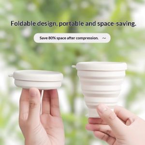 LAZ nigori silicon có thể gập lại di động Cup cho du lịch cắm trại ngoài trời thiết kế gấp Tiết kiệm 80% không gian Trọng lượng nhẹ và nhỏ gọn