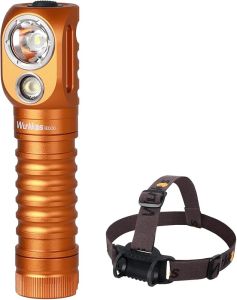 Wurkkos HD20 Rechargeable Headlamp Flashlight Spotlight&Floodlight Right Angle Flashlight Max 2000Lumen Super Bright Headband Flashlight IP68 Waterproof Head Light for Camping Running