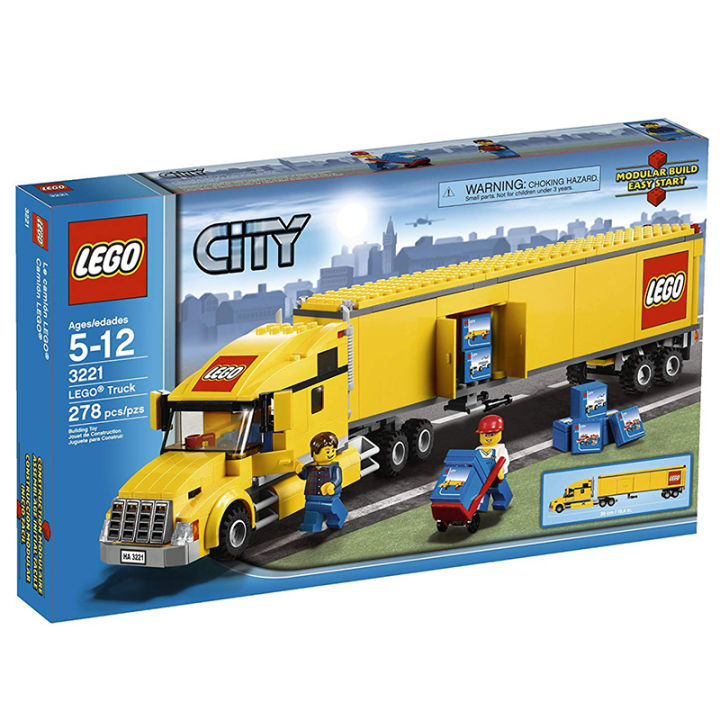 LEGO Lego 3221 city series airport yellow truck truck trailer