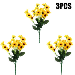 1/5PCS Artificial Sunflower Simulation Daisies Fake Flowers for Garden Bookstore Wedding Party Decor Sunflower Bouquet