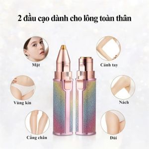 Máy Cạo Lông 2in1 Mini Sạc USB Cao Cấp Tỉa Lông Mày Cạo Lông Mặt Tay Chân Nách Không Đau Tiện Lợi