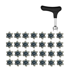 28pcs Golf Cleats Plastic Spikes Nonslip Grip Fastly Twist Shoe Spikes Replacement Golf Trainings Aid