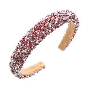 แถบคาดศีรษะหัวกะโหลกศีรษะสูงระยิบระยับทันสมัยสำหรับผู้หญิงด้วยพลอยเทียมและไข่มุกเทียมสำหรับงานเลี้ยงและงานแต่งงาน