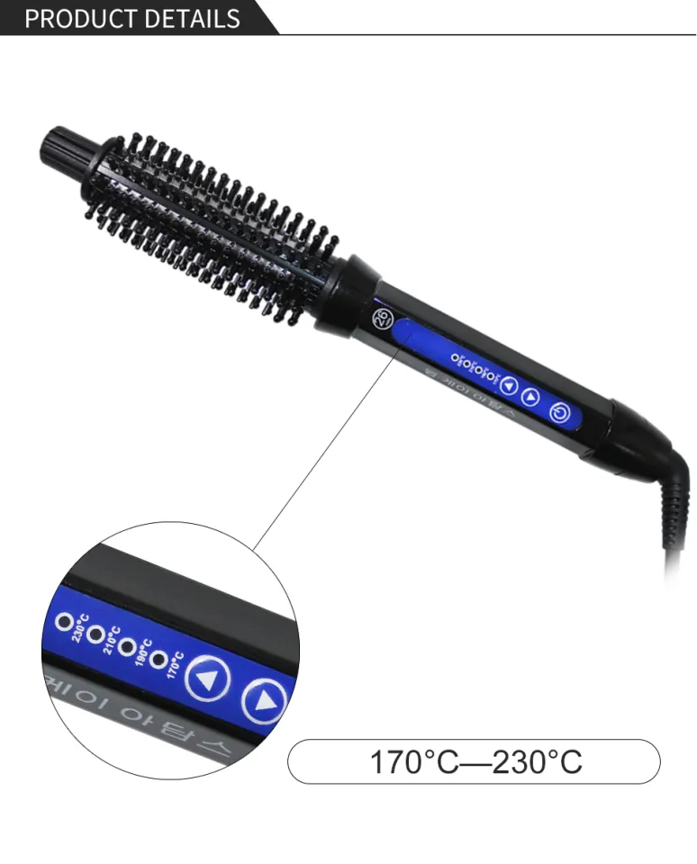 Electric curling brush for short clearance hair