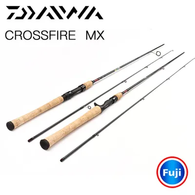 【TRAINFIS】DAIWA CROSSFIRE MX Original FUJI Fishing Rod Long Thow Full Carbon Spinning Rod X-CROSS 45° BAITCASTING ROD