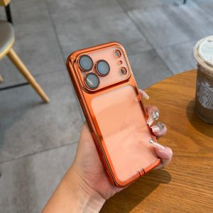 With Dust Plug Soft Plating TPU Case for iPhone 17 Pro Max 17Pro iPhone 12 13 14 15 16 Pro Max Transparent Shockproof New Cover
