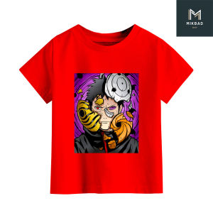 Kaos Anime Uzumaki Naruto Obito Bertopeng Clan Akatsuki Baju Anak Tangan Pendek Cotton Combed 30s